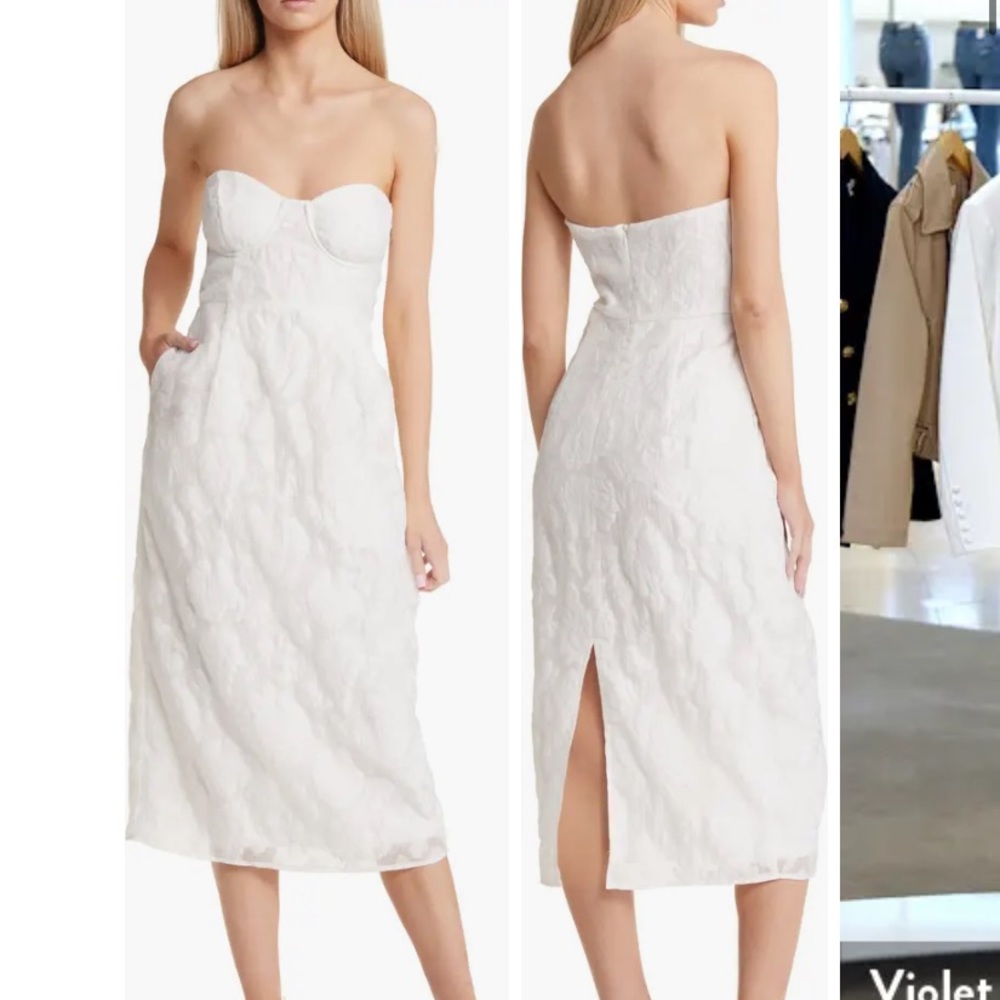 Lulu’s From This Day White Strapless Dress NWT size Small